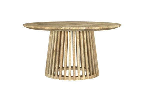 710608 Touhy Round Solid Wood Cocktail Coffee Table Natural Mango
