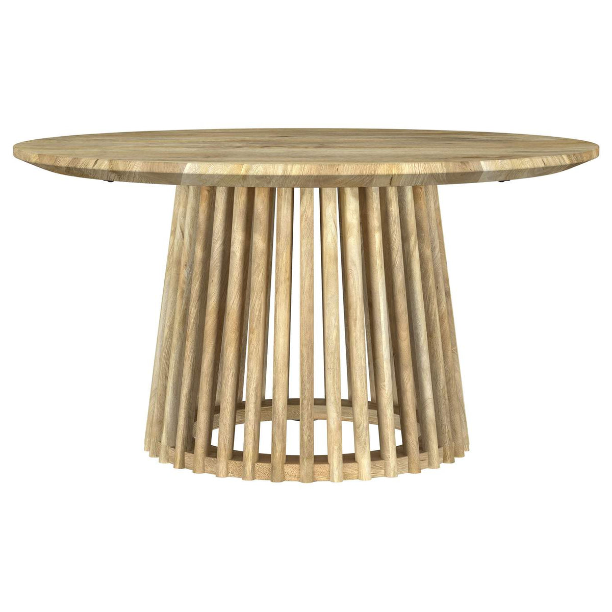 710608 Touhy Round Solid Wood Cocktail Coffee Table Natural Mango