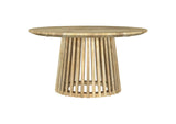 710608 Touhy Round Solid Wood Cocktail Coffee Table Natural Mango