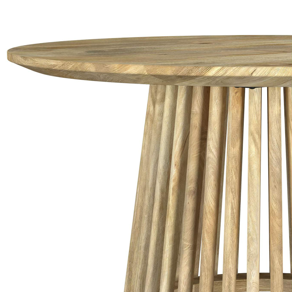 710608 Touhy Round Solid Wood Cocktail Coffee Table Natural Mango