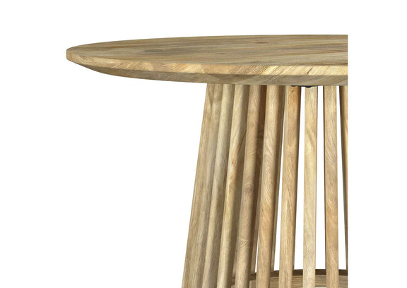 710608 Touhy Round Solid Wood Cocktail Coffee Table Natural Mango