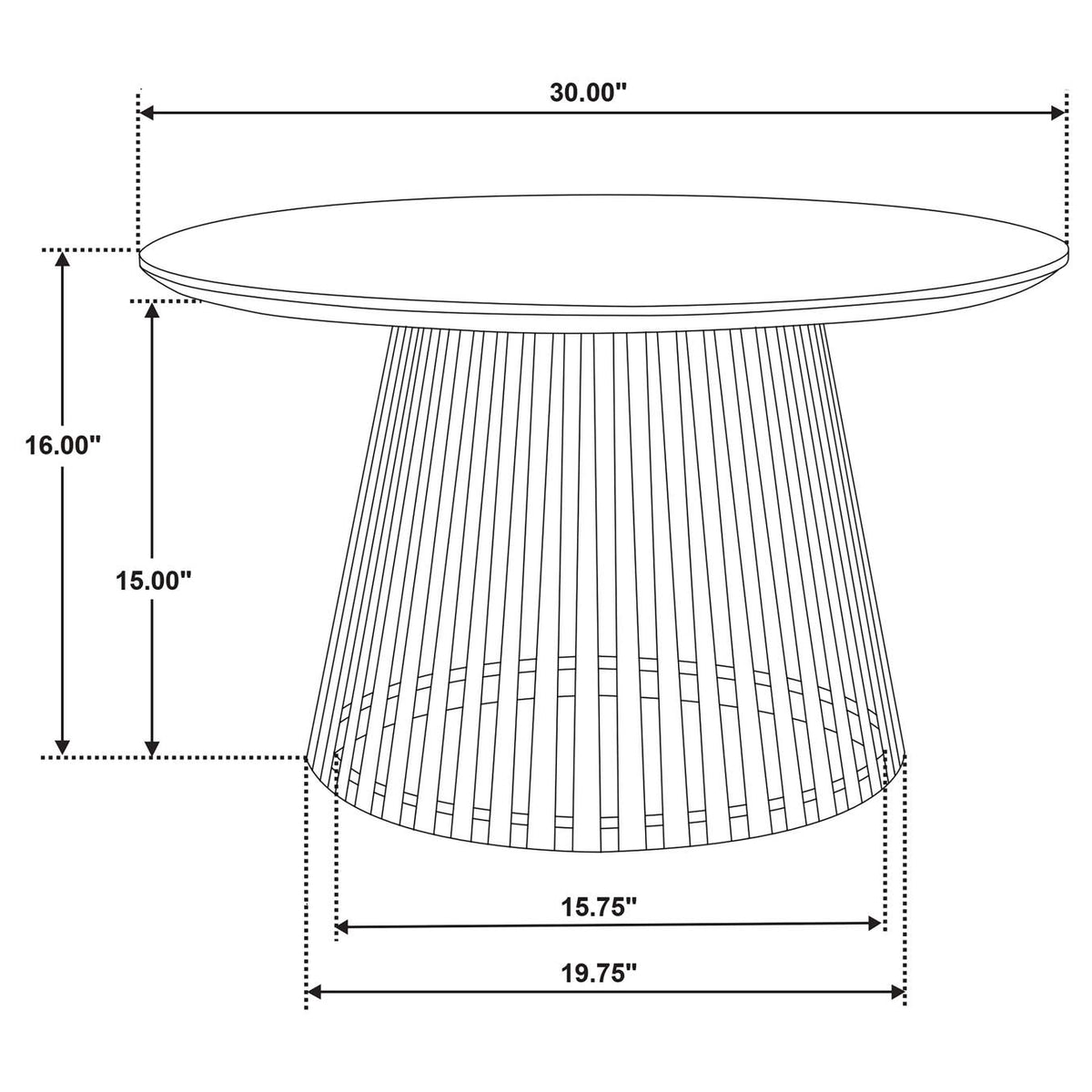 710608 Touhy Round Solid Wood Cocktail Coffee Table Natural Mango