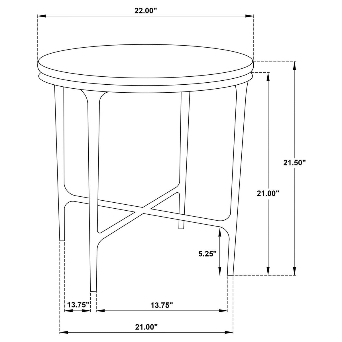 710738-S3 Hermas 3-piece Round Marble Coffee and End Table Set White