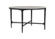 710738 Hermas Round Genuine Marble Top Metal Coffee Table White
