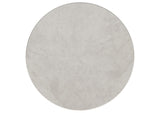 710738 Hermas Round Genuine Marble Top Metal Coffee Table White