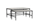 710740 Ebby 2-piece Genuine Marble Top Nesting Coffee Tables White