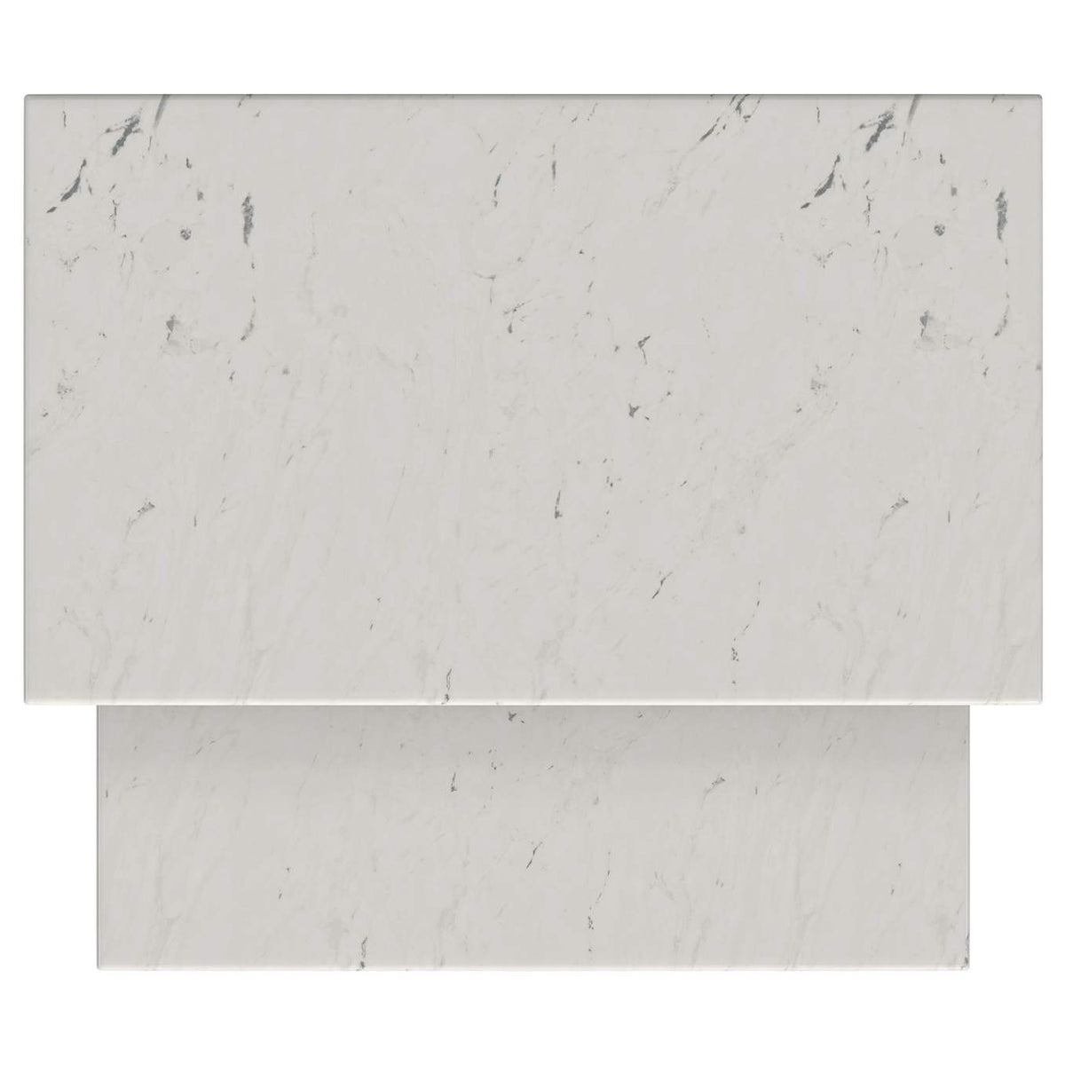 710740 Ebby 2-piece Genuine Marble Top Nesting Coffee Tables White
