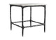 710747 Ebby Square Genuine Marble Top Metal End Table White