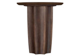 710777 Cayenne Solid Mango Wood Accent Side End Table Walnut