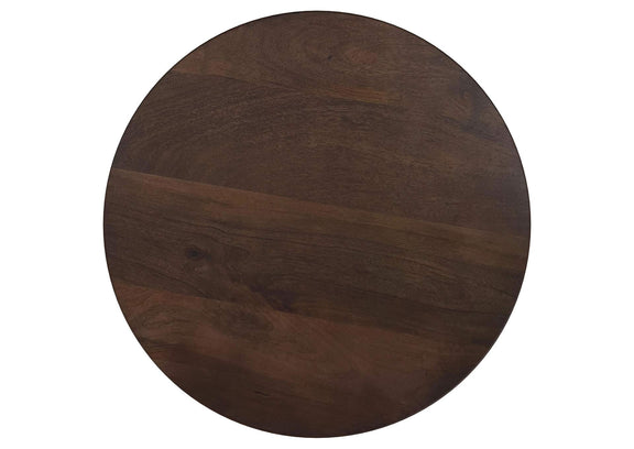 710777 Cayenne Solid Mango Wood Accent Side End Table Walnut