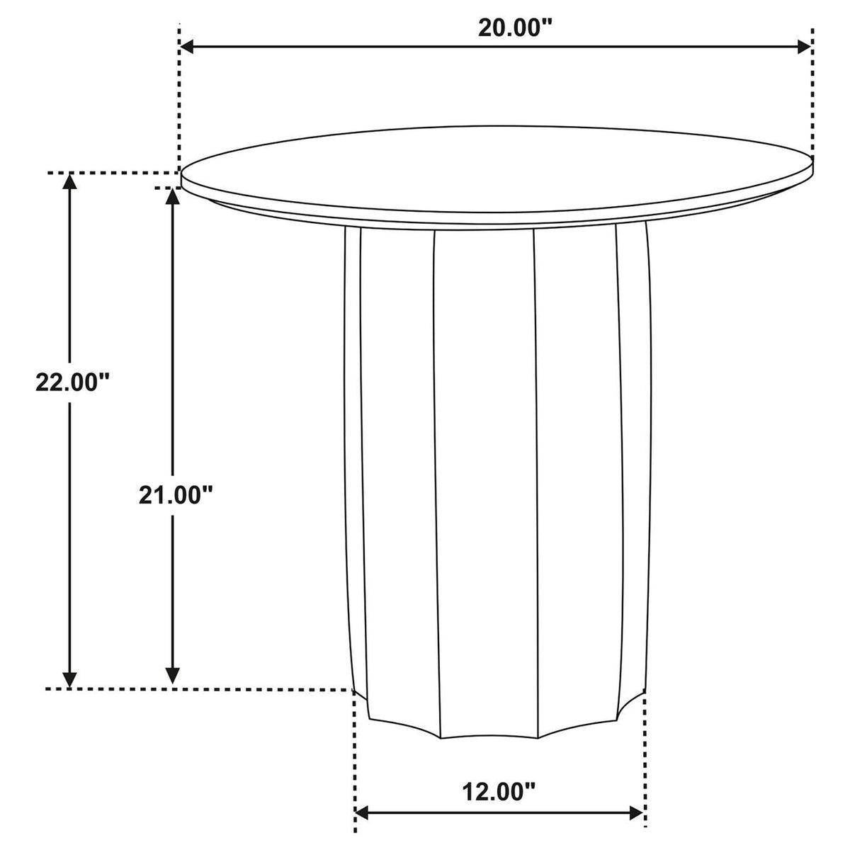 710777 Cayenne Solid Mango Wood Accent Side End Table Walnut