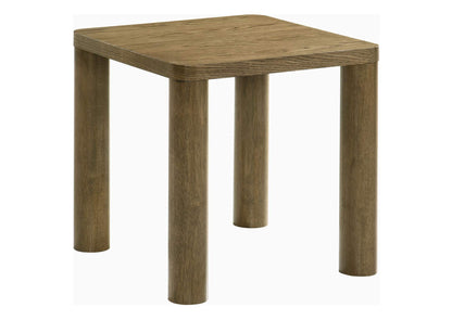 710857 Castlewood Engineered Wood Accent Side End Table Brown Oak