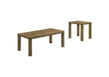 710858-S2 Castlewood 2-piece Cocktail Coffee Table Set Brown Oak
