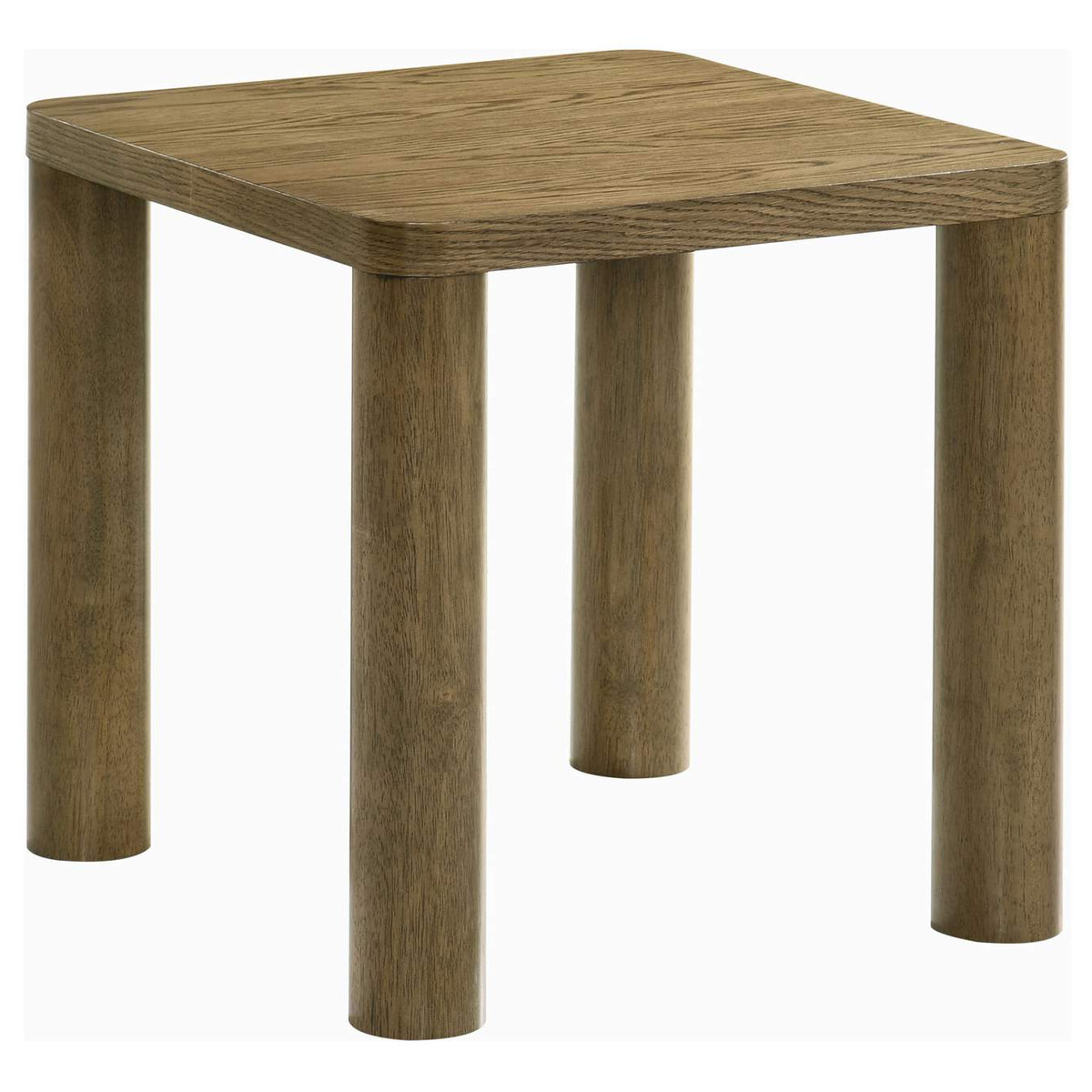 710858-S2 Castlewood 2-piece Cocktail Coffee Table Set Brown Oak