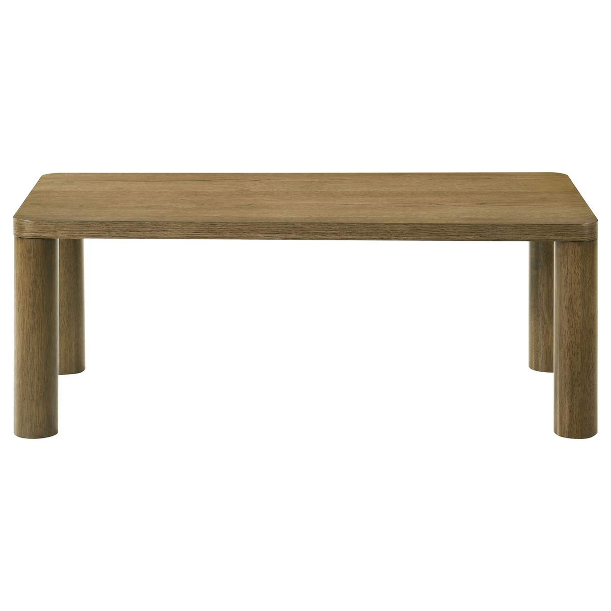 710858-S2 Castlewood 2-piece Cocktail Coffee Table Set Brown Oak