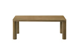 710858-S2 Castlewood 2-piece Cocktail Coffee Table Set Brown Oak