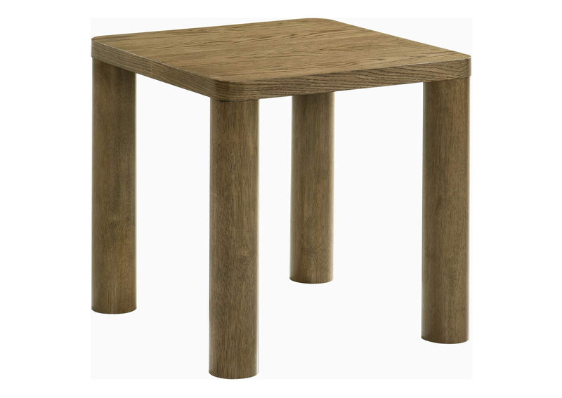 710858-S3 Castlewood 3-piece Cocktail Coffee Table Set Brown Oak