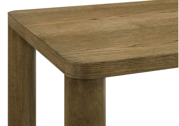 710858-S3 Castlewood 3-piece Cocktail Coffee Table Set Brown Oak