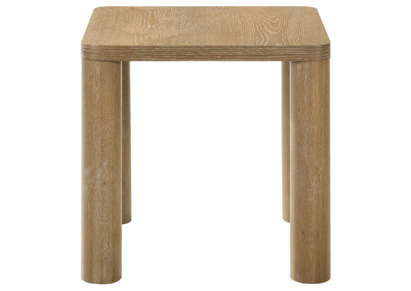 710867 Castlewood Engineered Wood Accent Side End Table Light Oak