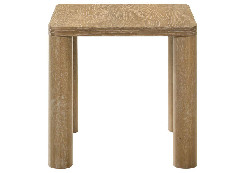 710867 Castlewood Engineered Wood Accent Side End Table Light Oak