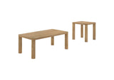 710868-S2 Castlewood 2-piece Cocktail Coffee Table Set Light Oak