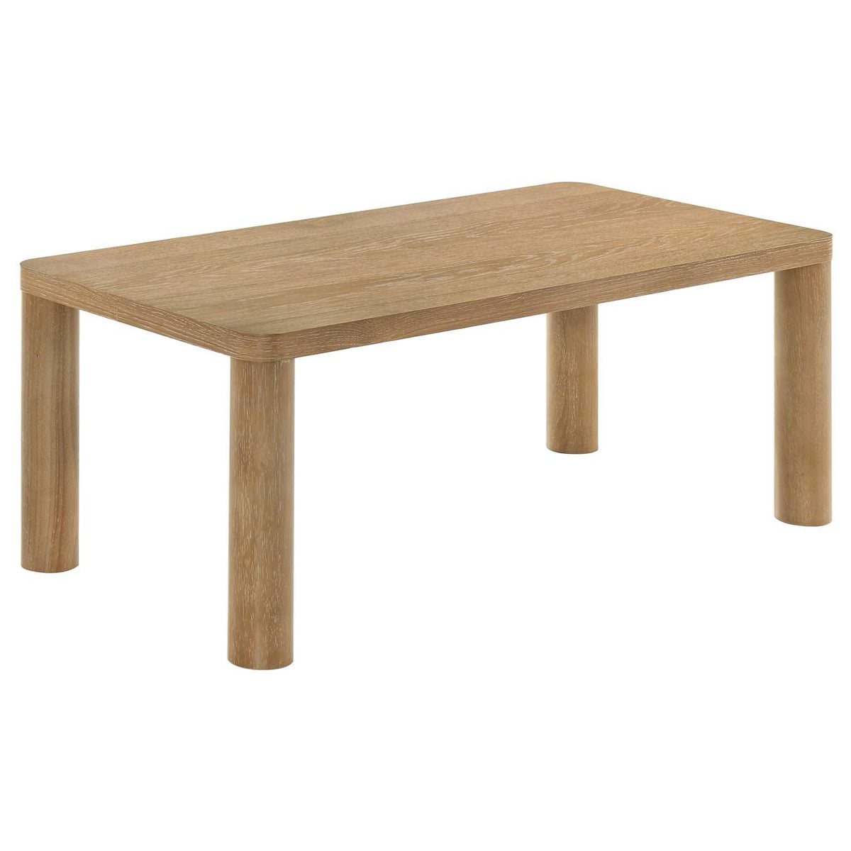 710868-S2 Castlewood 2-piece Cocktail Coffee Table Set Light Oak
