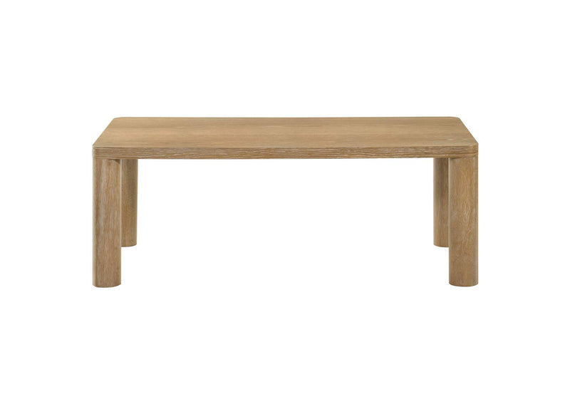 710868-S2 Castlewood 2-piece Cocktail Coffee Table Set Light Oak