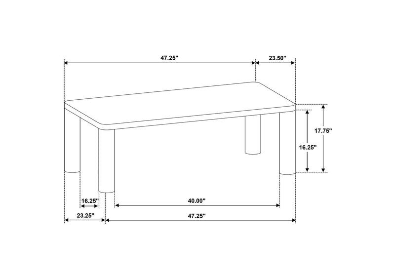 710868 Castlewood Engineered Wood Cocktail Coffee Table Light Oak