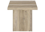 710877 Devar Square Engineered Wood End Table Distressed Pine