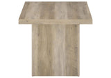 710877 Devar Square Engineered Wood End Table Distressed Pine
