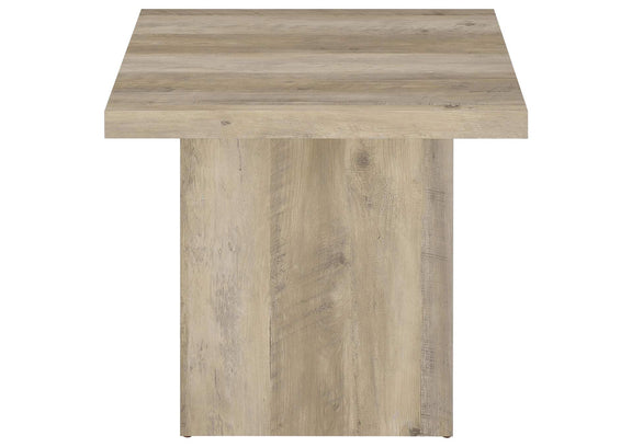 710878-S2 Devar 2-piece Square Coffee End Table Set Distressed Pine