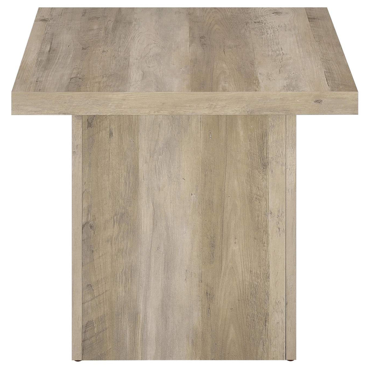 710878-S2 Devar 2-piece Square Coffee End Table Set Distressed Pine