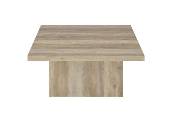 710878-S2 Devar 2-piece Square Coffee End Table Set Distressed Pine