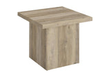 710878-S3 Devar 3-piece Square Coffee End Table Set Distressed Pine