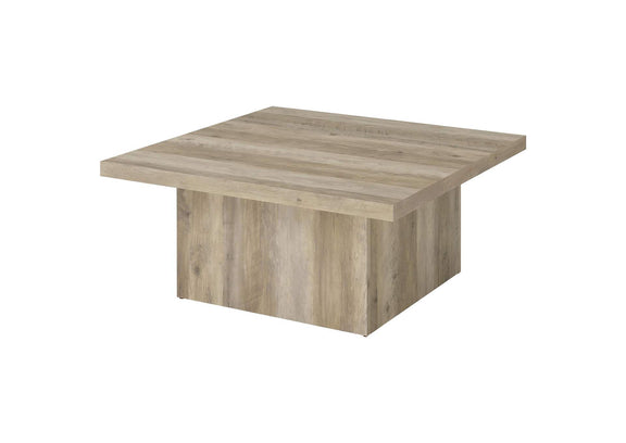 710878-S3 Devar 3-piece Square Coffee End Table Set Distressed Pine