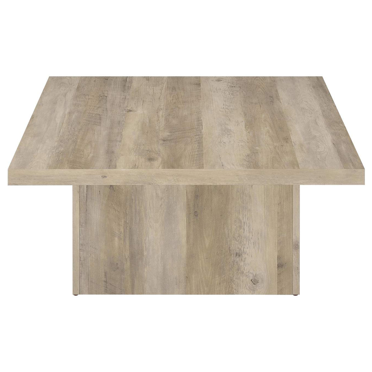 710878-S3 Devar 3-piece Square Coffee End Table Set Distressed Pine