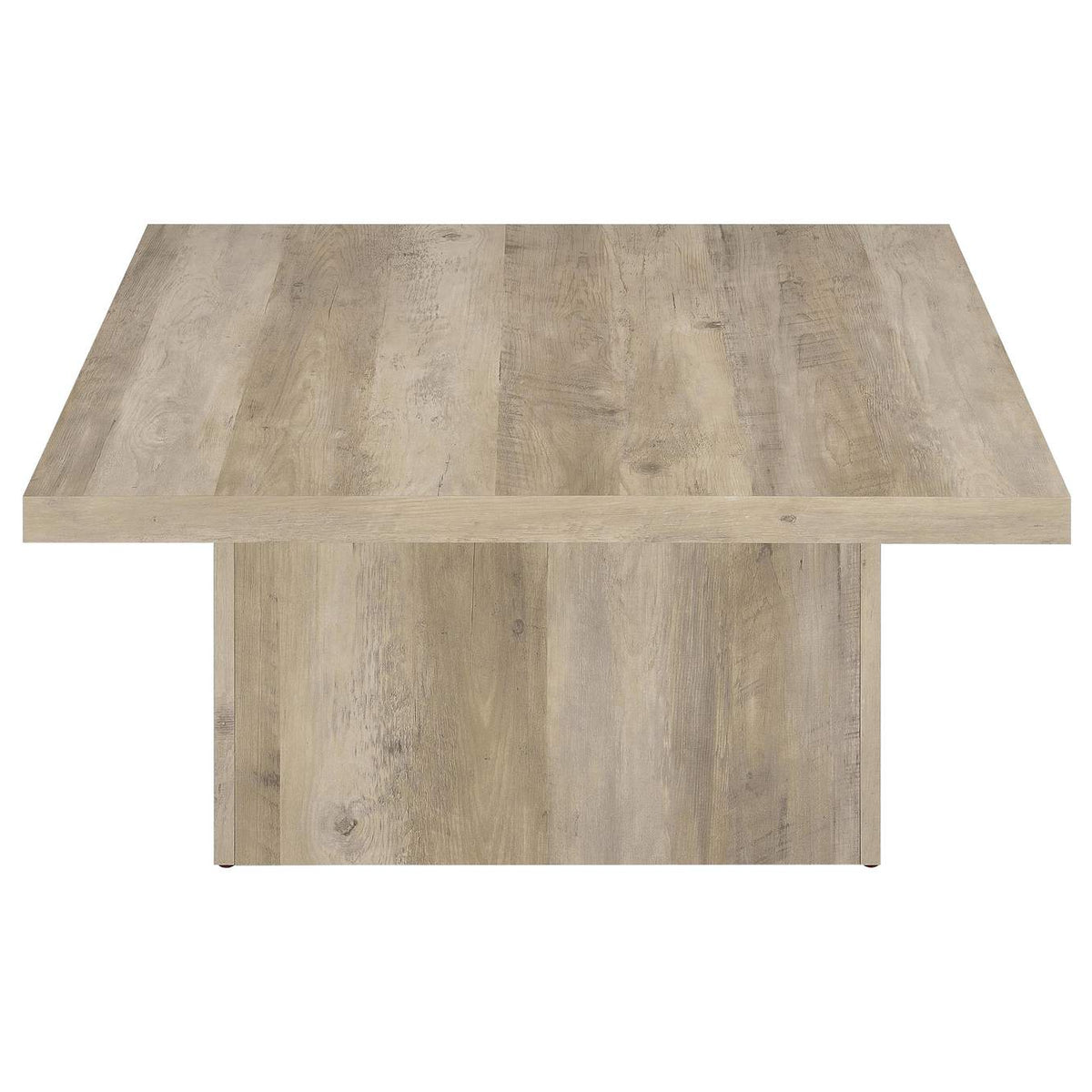 710878-S3 Devar 3-piece Square Coffee End Table Set Distressed Pine