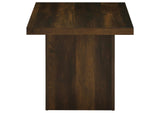 710887 Devar Square Engineered Wood Side End Table Dark Pine