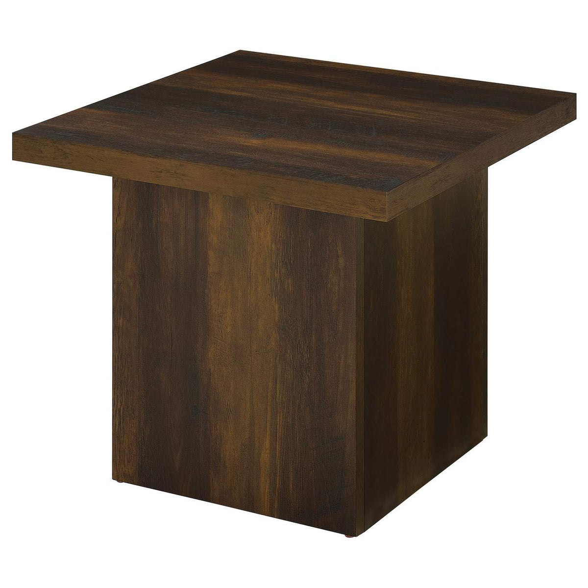 710888-S2 Devar 2-piece Square Coffee and End Table Set Dark Pine