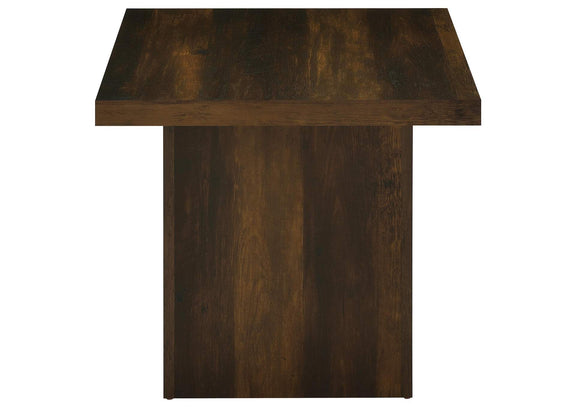 710888-S2 Devar 2-piece Square Coffee and End Table Set Dark Pine