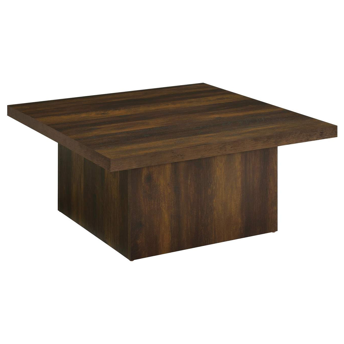 710888-S3 Devar 3-piece Square Coffee and End Table Set Dark Pine