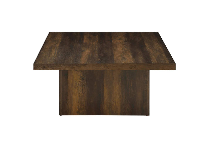 710888-S3 Devar 3-piece Square Coffee and End Table Set Dark Pine