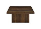 710888 Devar Square Engineered Wood Cocktail Coffee Table Dark Pine
