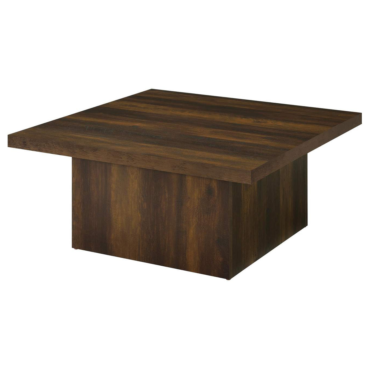710888 Devar Square Engineered Wood Cocktail Coffee Table Dark Pine