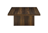 710888 Devar Square Engineered Wood Cocktail Coffee Table Dark Pine