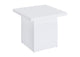 710897 Devar Square Engineered Wood Side End Table White High Gloss