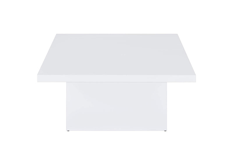 710898-S3 Devar 3-piece Square Coffee End Table Set White High Gloss
