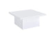 710898 Devar Square Engineered Wood Coffee Table White High Gloss