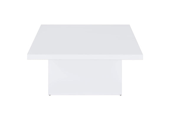 710898 Devar Square Engineered Wood Coffee Table White High Gloss