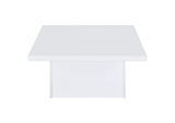 710898 Devar Square Engineered Wood Coffee Table White High Gloss